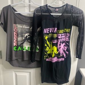 Bundle Vera’s Eyecandy S*x Pistols Dress & the Clash off the shoulder top